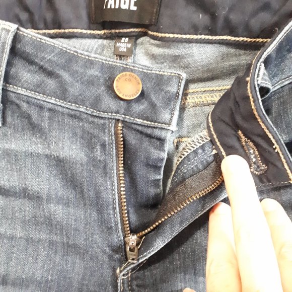 PAIGE / 28 x 30 / Womens Manhattan Bootcut Mid-Rise Denim Stretch Jeans - Seneca - Picture 4 of 13